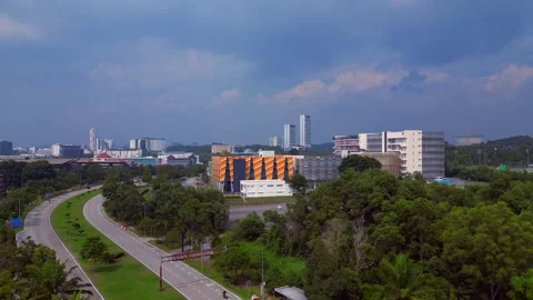 Big Datacenter campus quantum computer for Ai. Gorgeous aerial view drone Stock Footage 344602598
