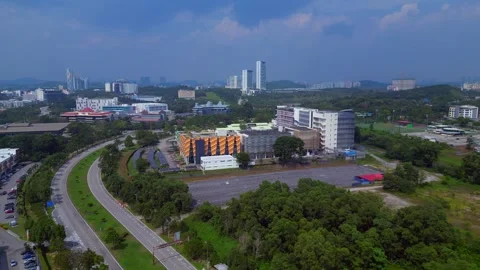 Big Datacenter campus quantum computer for Ai. Magic aerial view drone Stock Footage 344603114
