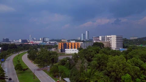 Big Datacenter campus quantum computer for Ai. Fantastic aerial view drone Stock Footage 344604506