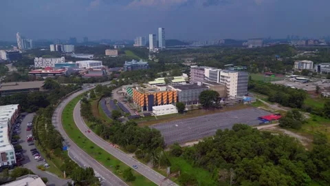 Big Datacenter campus quantum computer for Ai. Amazing aerial view drone Stock Footage 344612730