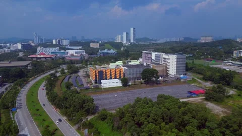 Big Datacenter campus quantum computer for Ai. Best aerial view drone Stock Footage 344615216
