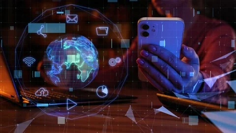 Big date. Concept Data storage, world wide web, media, internet, cloud storage Stock Footage 231734804