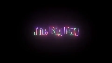 The Big Day Text Animation Stock Footage 324811505