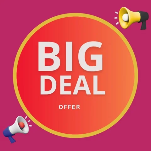 Big deal advertisement banner  Video stock 343737016