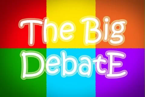 The big debate concept Stock Illustration