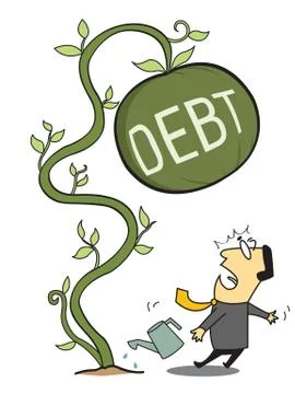 Big debt Stock Illustration