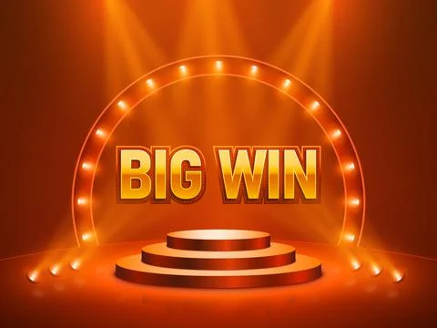 Big df dfd df win casino banner for text. Vector illustration. Illustrazione stock