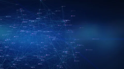 Big Digital Data in Motion in Block Chain Network 库存影片 124087553