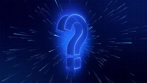 Big digital question mark seamless loop animation. Stock Footage 194442127