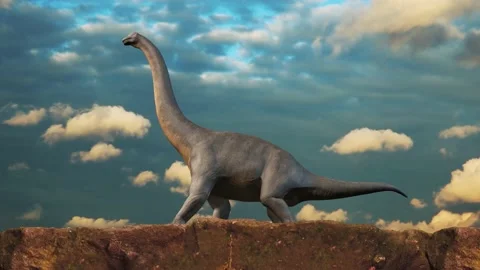 The Big Dinosaur Walking in Animation Stock Footage 195054326