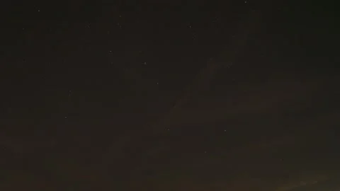 The Big Dipper and Plane Trails in the Dark Night Sky Stock Footage 160359703
