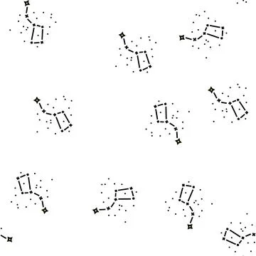 Big dipper constellation vector seamless pattern Stock Illustration