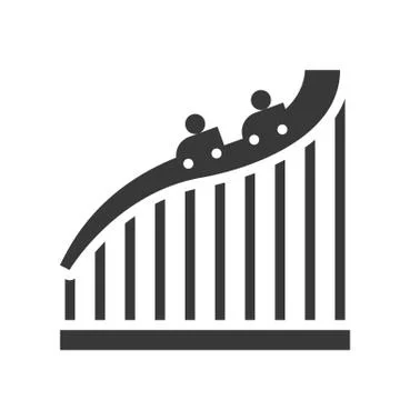Big dipper ride vector icon, amusement park related solid style Ilustración de archivo