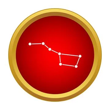 Big dipper ursa major constellation astronomy icon Stock Illustration
