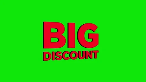Big discount 3D text looped animation word on super discount offer Stock Footage 313656829