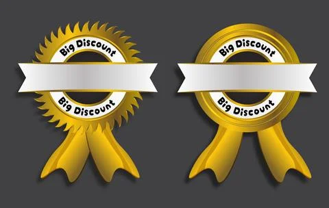 Big discount badge Illustrazione stock