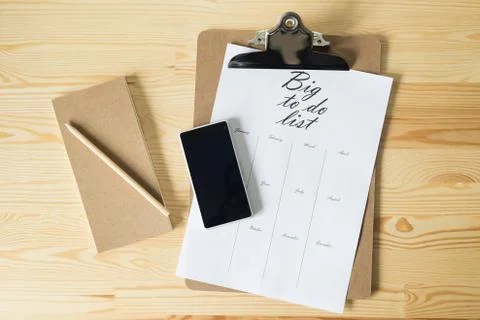 Big to do list Stock Photos