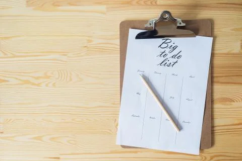 Big to do list Foto stock