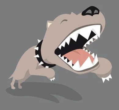 Big dog jumping Stock Illustration