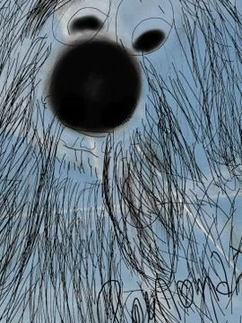 Big DOG  potrait Stock Illustration