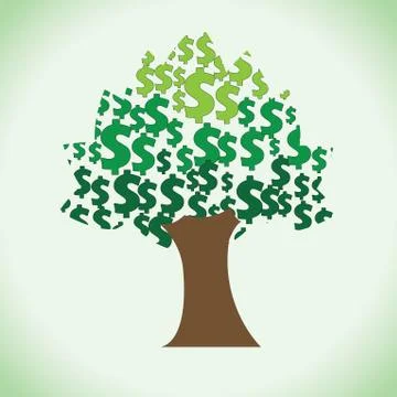 Big dollar tree clipart Stock Illustration