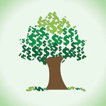 Big dollar tree clipart Stock Illustration