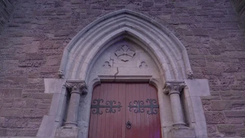 The big door of the big castle in Dingle Stock Footage 74506018
