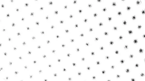 Big Dots Flickering and Scratching Slowly with Changing Loop Motion Background Stock Footage 199597150