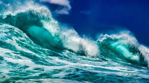 Big Double wave barrell Stock Photos