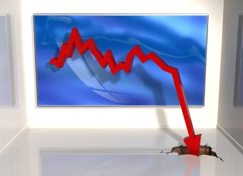 Big downturn Stock Illustration