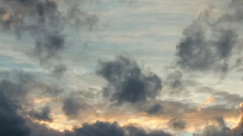 Big Dramatic Clouds During Sunset Australia Maffra Gippsland Victoria 動画素材 279636806