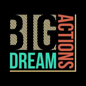 BIG DREAM ACTIONS Stock Illustration