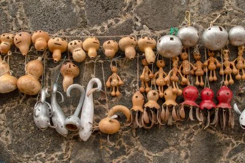 Big dried seed container typical traditional mexican Foto stock