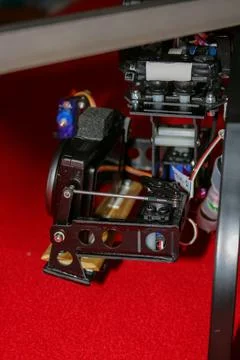 A big drone cargo transport prototype showing different electronic modules. Stock Photos