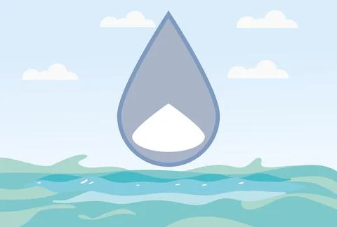 Big Drop Concept Illustration Stock Illustration