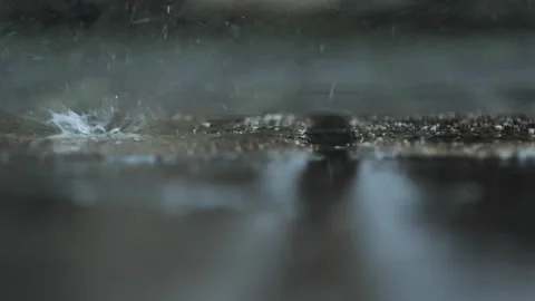 Big drops rain Stock Footage 268967471
