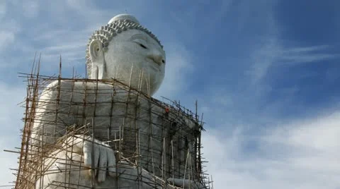 Big Duddha, Thailand (timelaps) Stock Footage 12763069