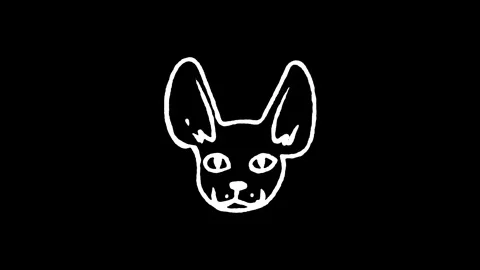 Big Ear Cat Cartoon Icon Stock Footage 345592285