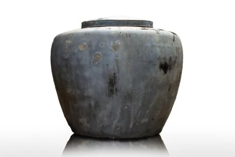 Big earthen water jar Stock Photos
