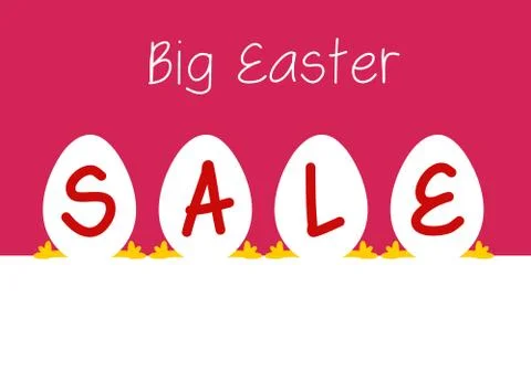 Big Easter Sale label Illustrazione stock