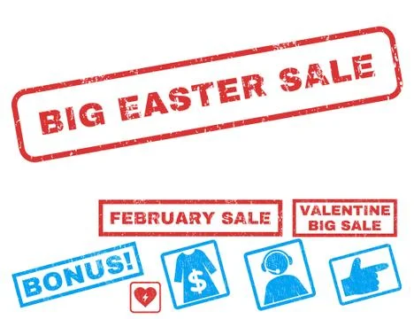 Big Easter Sale Rubber Stamp with Bonus Stock Illustration