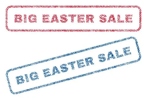 Big Easter Sale Text Textile Seal Stamp Watermarks 스톡 일러스트