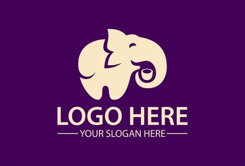 Big Elephant Logo Concept Design	 Stock Illustration