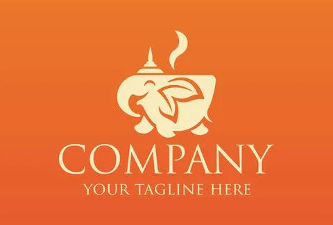 Big Elephant Logo Concept Design	 Stock Illustration