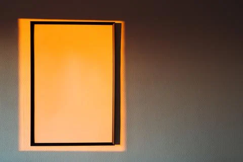 Big empty frame in setting sun Stock Photos