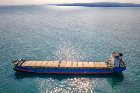 Big empty ship at sea. Foto stock