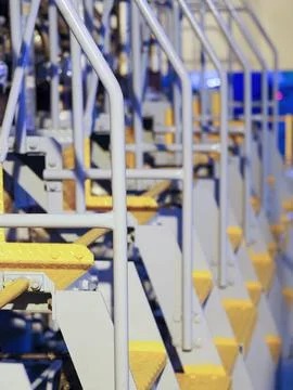 Big engine propeller inside a merchant vessel Stock Photos