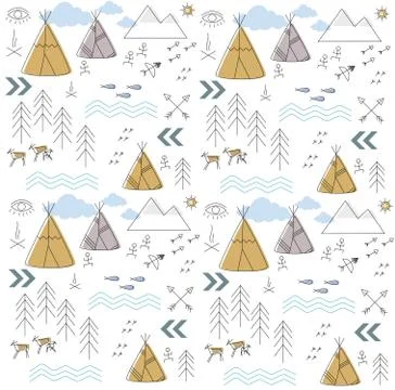 Big ethnic pattern Stock Illustration