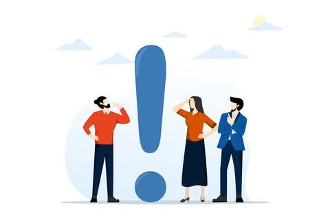 Big exclamation mark for important information, answer or solve a problem. Stock Illustration