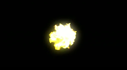 Big explosion on black. Top view. Alpha mask. HD 1080. Stock-Footage 11250243